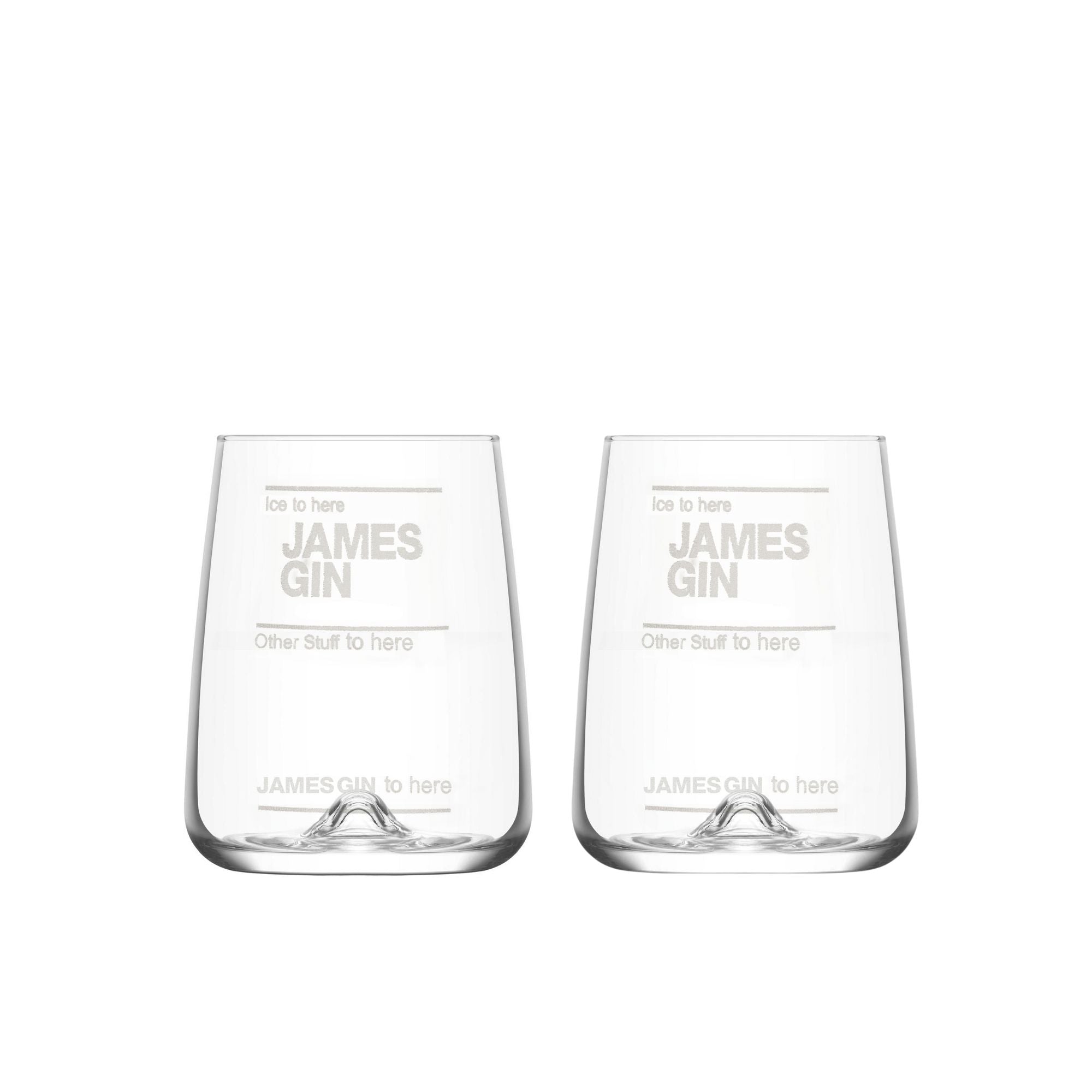 The James Gin Generic Cocktail Mixing Glasses