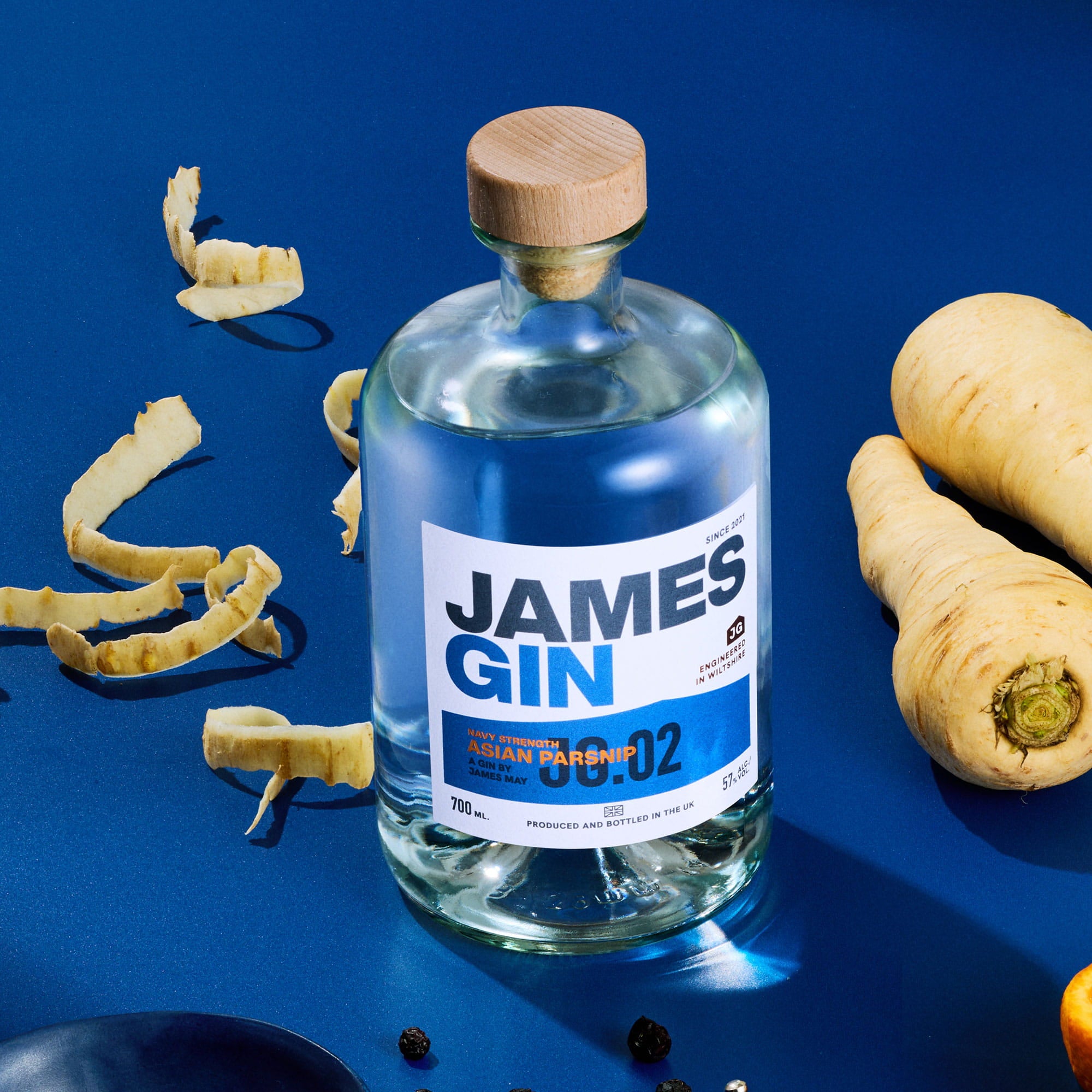 James Gin Asian Parsnip | parsnip | Award winning gin by James May
