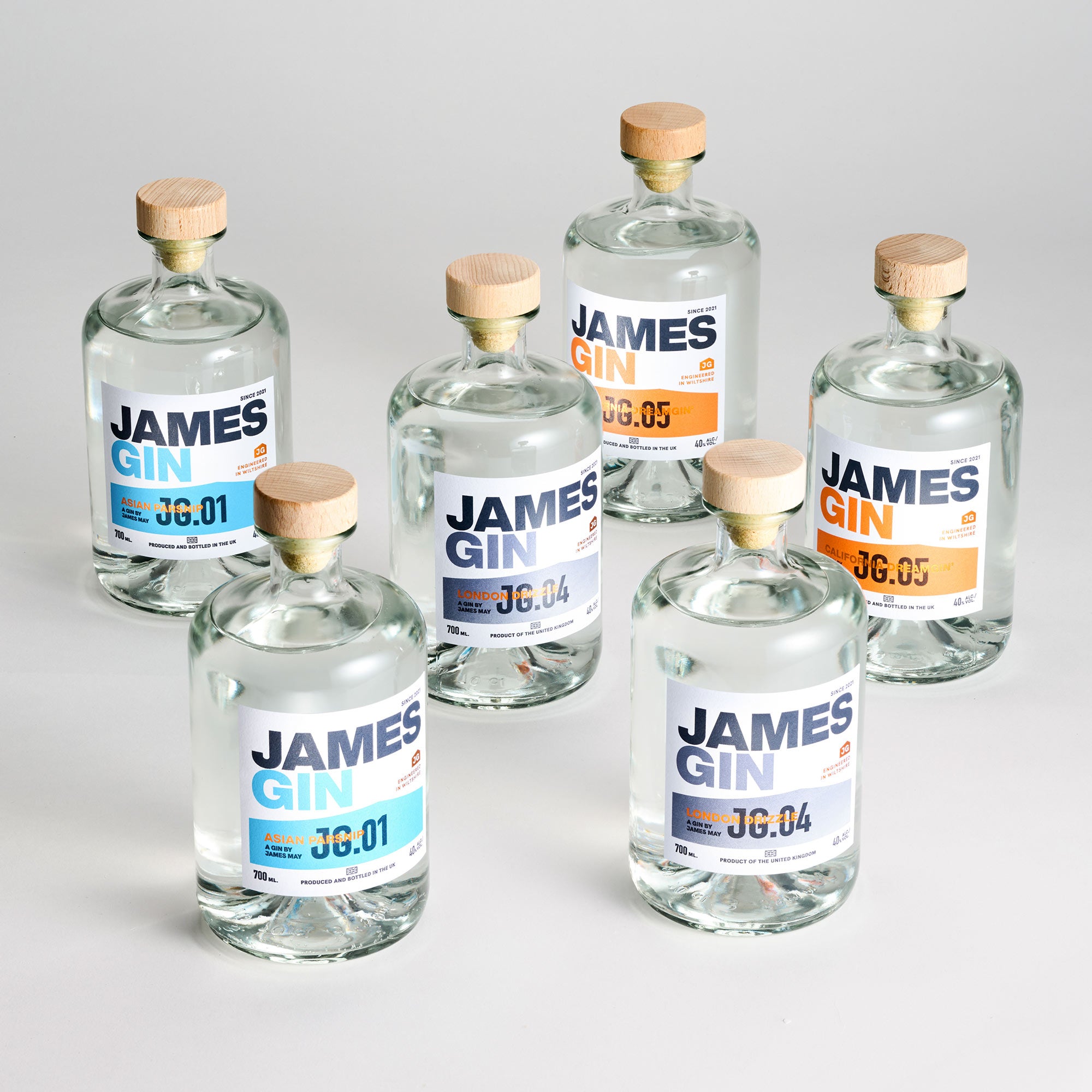 The Survivalist | James Gin 6 pack deal bundle | Asian Parsnip | London Drizzle | California Dreamgin' | Award winning gin by James May