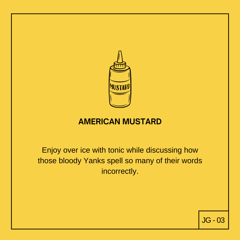 American Mustard Gin | Award Winning Gin by James May | James Gin